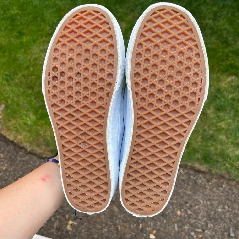Vans Old Skool Stackform Soft Suede Side Stripe Baby Blue & White Shoes Sz 7.5 - Picture 16 of 16